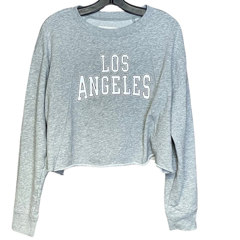 Aero cropped Los Angeles sweatshirt gray oversized top size medium
